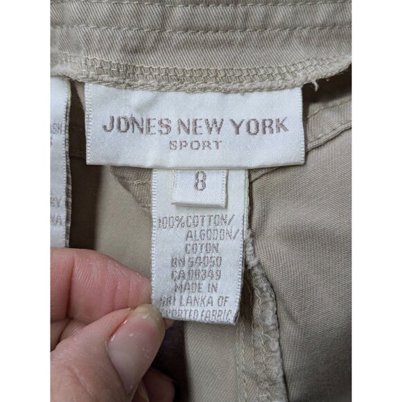 Vintage Y2K Button Up Mid Skirt Size 8 Minimalist Preppy Office Academia Neutral - Picture 8 of 8